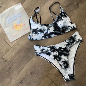 Aurelle Mist Black Tie Dye Bikini